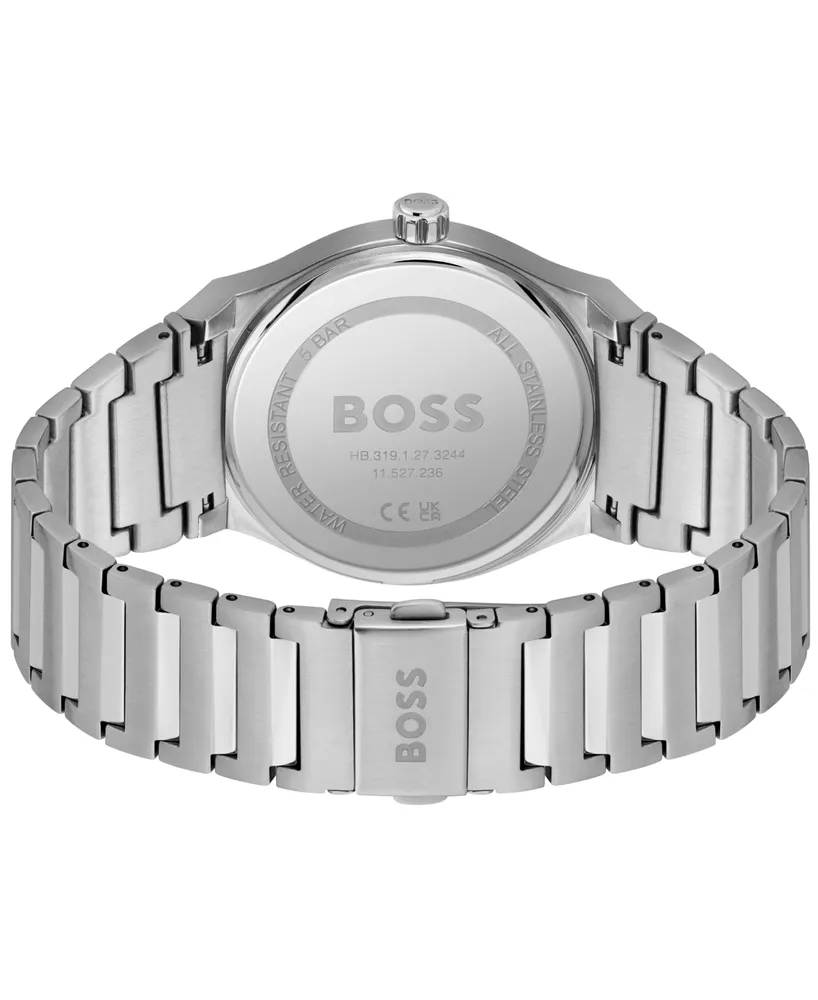 Hugo Boss Men's Candor Quartz Basic Calendar Stainless Steel Watch 41mm