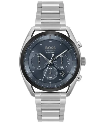 Boss Men's Top Quartz Fashion Chronograph Stainless Steel Watch 44mm