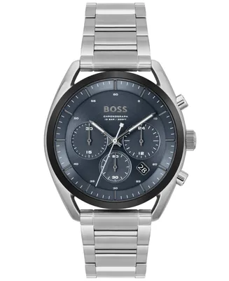 Hugo Boss Men's Top Quartz Fashion Chronograph Stainless Steel Watch 44mm