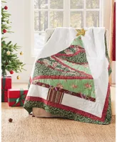 Greenland Home Fashions Christmas Tree Patchwork Throw, 50" x 60"