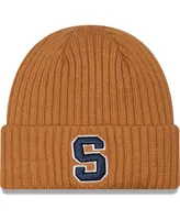 Men's New Era Light Brown Syracuse Orange Core Classic Cuffed Knit Hat