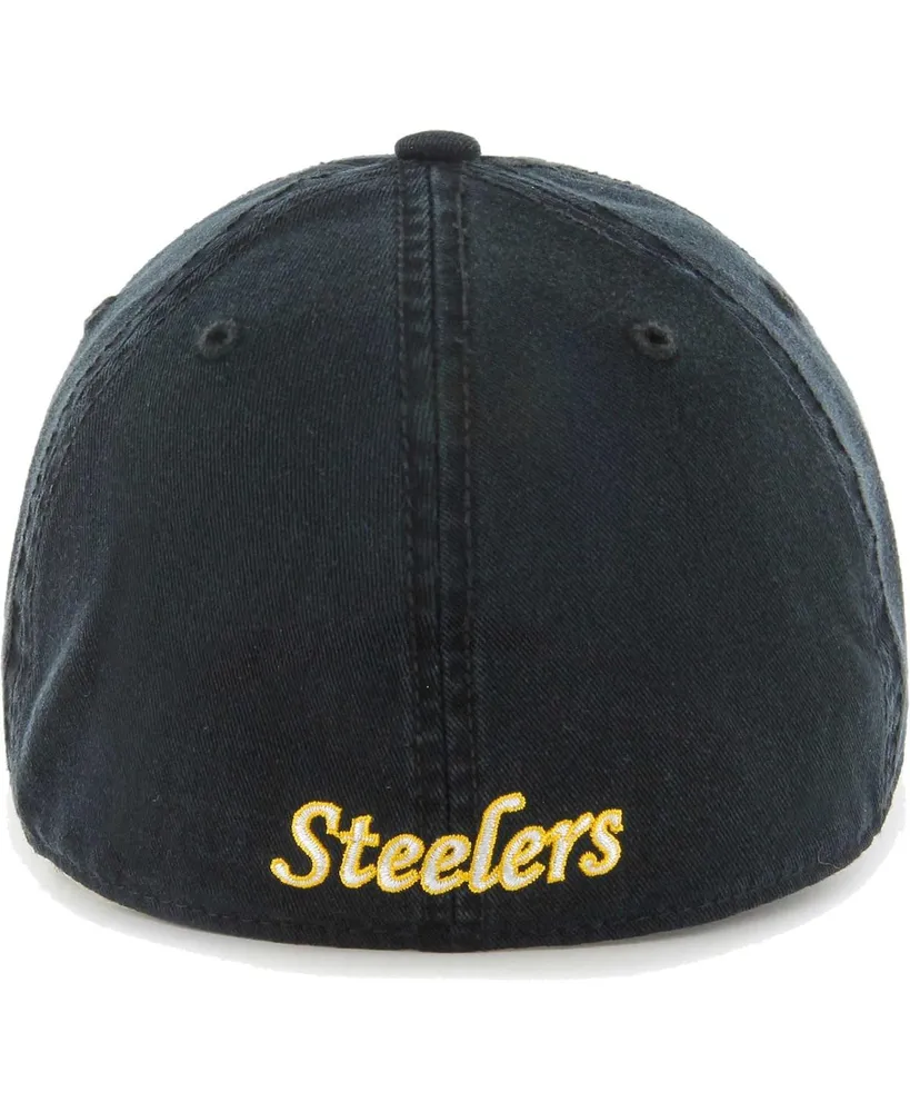 Men's '47 Brand Black Pittsburgh Steelers Gridiron Classics Franchise Legacy Fitted Hat