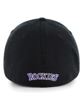 Men's '47 Brand Black Colorado Rockies Cooperstown Collection Franchise Fitted Hat