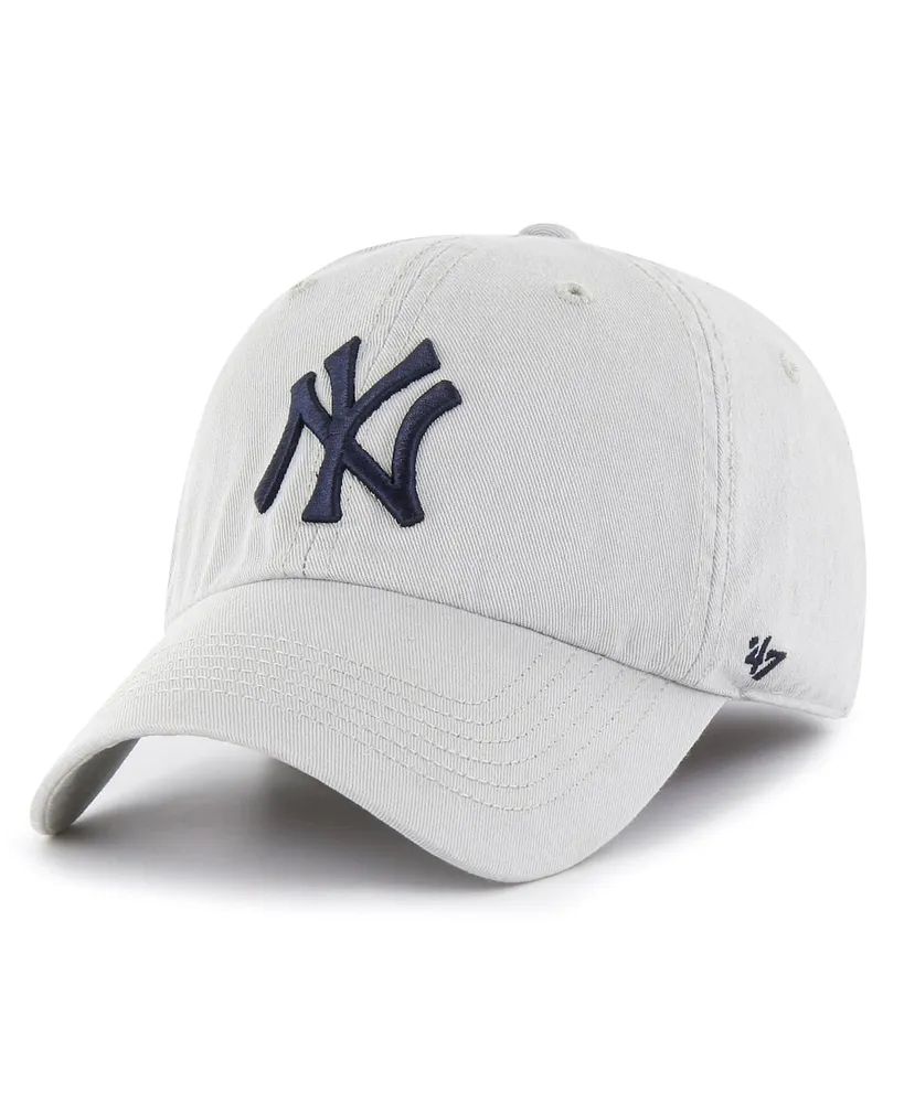Men's '47 Brand Gray New York Yankees Franchise Logo Fitted Hat