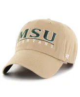 Men's '47 Brand Khaki Michigan State Spartans District Clean Up Adjustable Hat