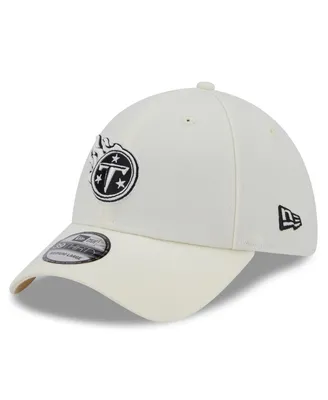 Men's New Era Cream Tennessee Titans Chrome Collection 39THIRTY Flex Hat