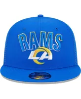 Men's New Era Royal Los Angeles Rams Grade Trucker 9FIFTY Snapback Hat