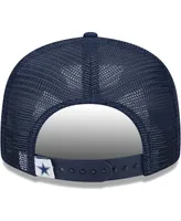 Big Boys and Girls New Era Navy Dallas Cowboys Main Trucker 9FIFTY Snapback Hat