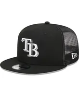 Men's New Era Black Tampa Bay Rays Trucker 9FIFTY Snapback Hat