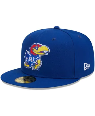 Men's New Era Royal Kansas Jayhawks Evergreen 59FIFTY Fitted Hat