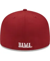 Men's New Era Crimson Alabama Crimson Tide Evergreen 59FIFTY Fitted Hat