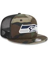 Big Boys and Girls New Era Camo Seattle Seahawks Main Trucker 9FIFTY Snapback Hat