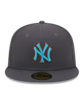 Men's New Era Graphite York Yankees Print Undervisor 59FIFTY Fitted Hat