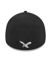 Men's New Era Black Philadelphia Eagles City Originals 39THIRTY Flex Hat