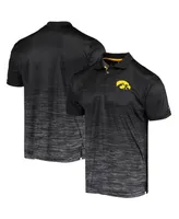 Men's Colosseum Black Iowa Hawkeyes Marshall Polo Shirt