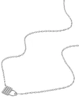 Fossil Sterling Silver Lock Chain Necklace