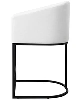 Abbyson Living Jace 35.4" Polyester Upholstered Counter Stool