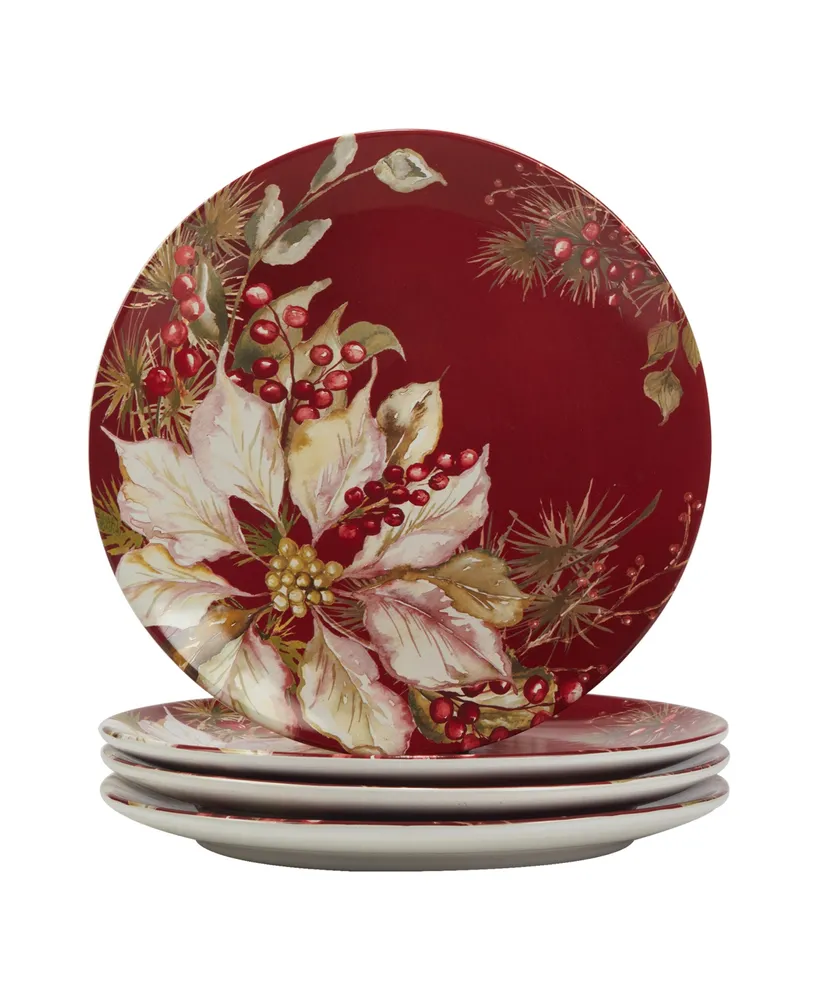 Certified International Winters Joy 11" Dinner Plates Set of 4