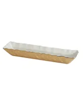 Certified International Gold-Silver Tone Coast Tray