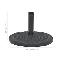vidaXL Parasol Base Resin Round Black 63.9 lb