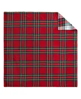 Levtex Spencer Red Plaid Oversized Reversible Throw, 68" x 68"