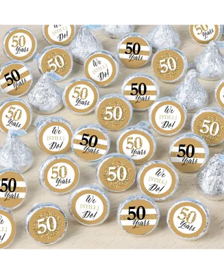 We Still Do 50th Wedding Anniversary Party Small Round Candy Stickers 324 Ct