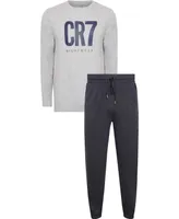 CR7 Men's Cotton Loungewear Top and Pant Set