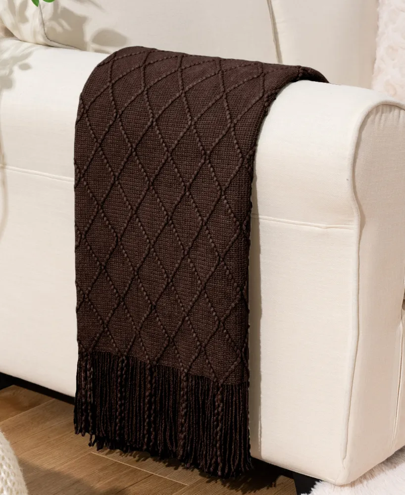 Battilo Texture Triple Zig-Zag Lightweight Throw, 50" x 60"