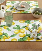 Martha Stewart Lots of Lemons Placemat 4-Pack Set, 13" x 17.5"