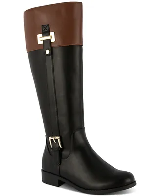 Karen Scott Women's Edenn Buckled Riding Boots, Created for Macy's