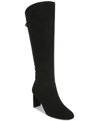 Alfani Women's Adelayde Knee High Thin Block-Heel Dress Boots, Created for Macy's