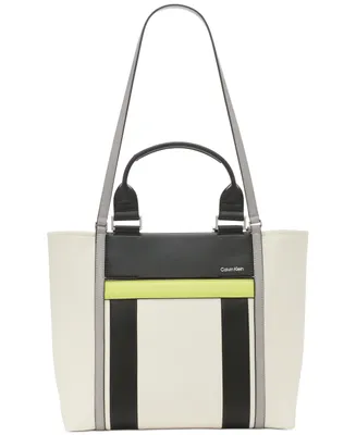 Calvin Klein Sol Dual Strap Colorblock Tote Bag