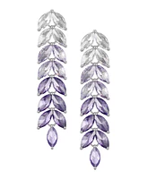 Macy's Cubic Zirconia Leaf Drop Earrings