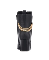 Fashion To Figure Women's Maire Bootie with chain- Wide width