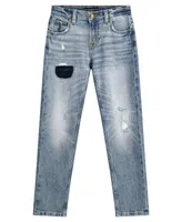 Guess Big Boys Stretch Denim Distressed 5 Pocket Slim Jeans