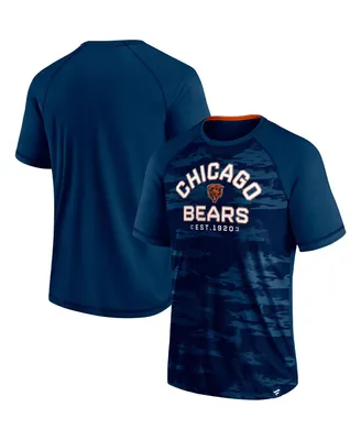 Men's Fanatics Navy Chicago Bears Hail Mary Raglan T-shirt