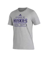 Men's adidas Heather Gray Washington Huskies Aeroready Pregame T-shirt