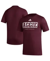 Men's adidas Maroon Texas A&M Aggies Football Practice Aeroready Pregame T-shirt