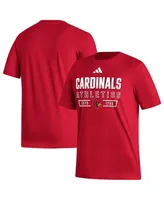 Men's adidas Red Louisville Cardinals Head of Class Fresh T-shirt