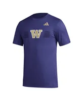 Men's adidas Purple Washington Huskies Pregame Aeroready T-shirt