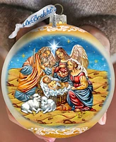 Designocracy Regal Nativity Lg Holiday Mercury Glass Collectible Ornaments G. DeBrekht