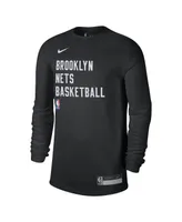 Men's and Women's Nike Black Brooklyn Nets 2023/24 Legend On-Court Practice Long Sleeve T-shirt