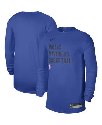 Men's and Women's Nike Blue Dallas Mavericks 2023/24 Legend On-Court Practice Long Sleeve T-shirt