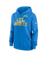 Women's Nike Powder Blue Los Angeles Chargers Wordmark Club Fleece Pullover Hoodie