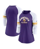 Women's Nike Purple Minnesota Vikings Fashion 3/4-Sleeve Raglan T-shirt