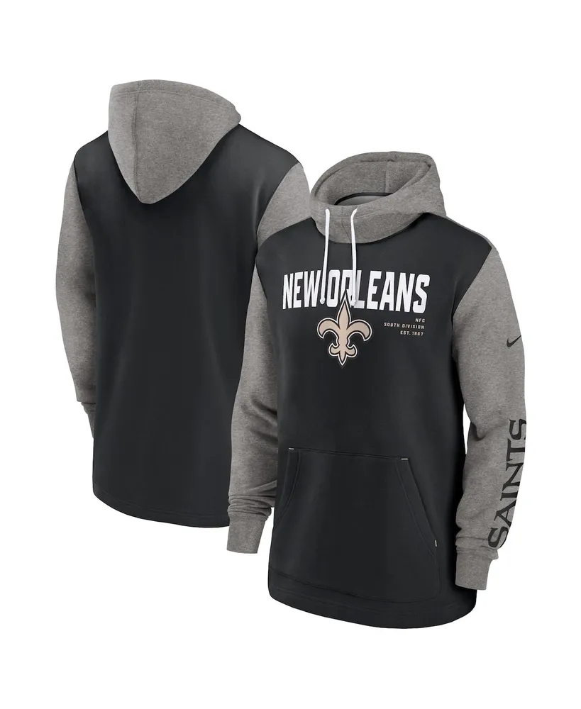 Men's Nike Black New Orleans Saints Fashion Color Block Pullover Hoodie