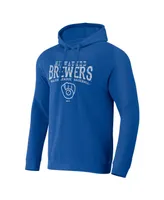 Men's Darius Rucker Collection by Fanatics Royal Milwaukee Brewers Waffle-Knit Raglan Pullover Hoodie