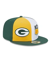 Men's New Era Gold, Green Green Bay Packers 2023 Sideline 59FIFTY Fitted Hat
