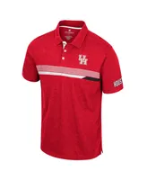 Men's Colosseum Red Houston Cougars No Problemo Polo Shirt