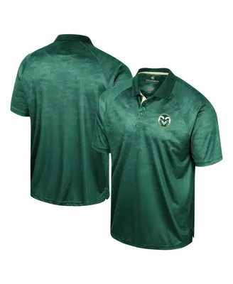 Men's Colosseum Green Colorado State Rams Honeycomb Raglan Polo Shirt